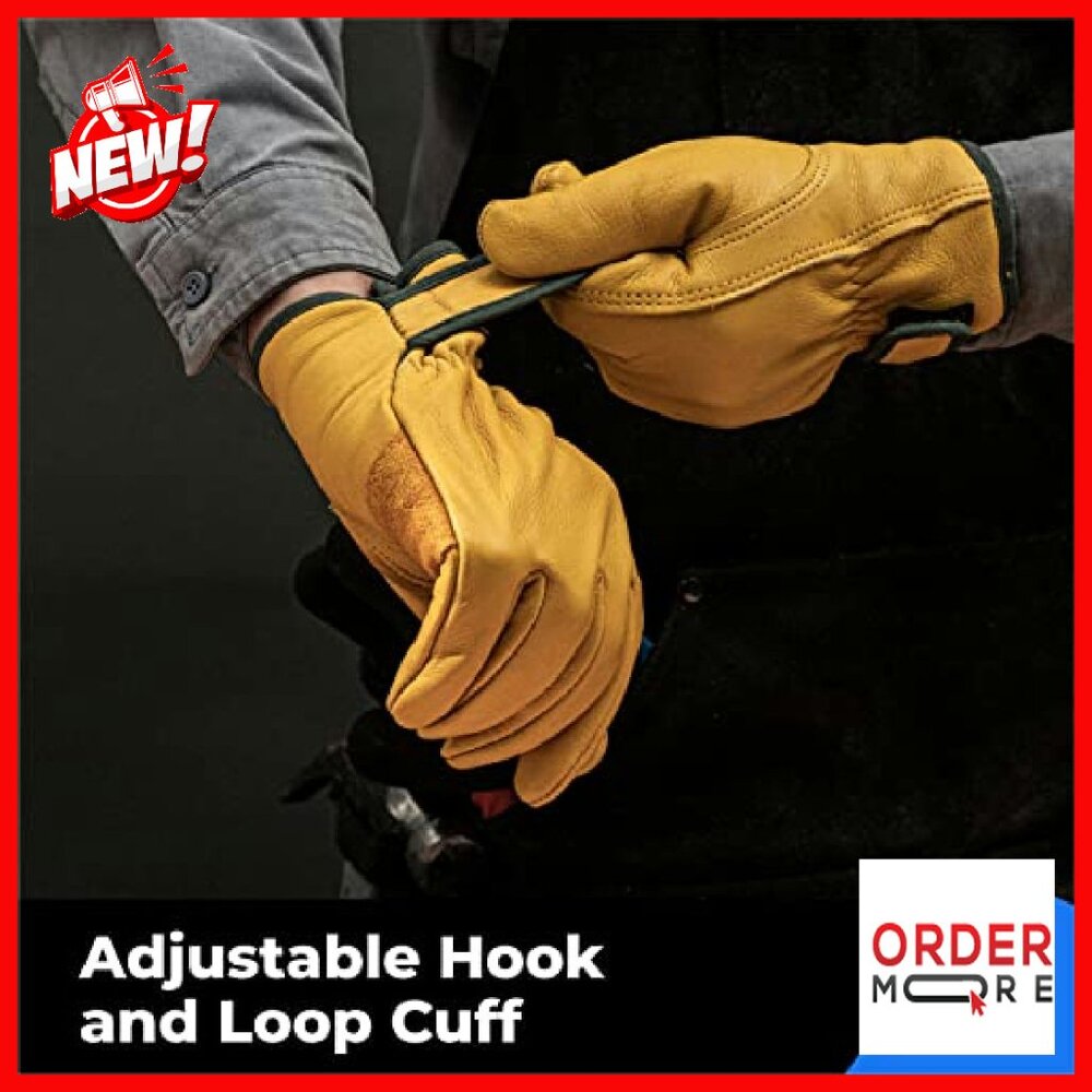 Winter Work Gloves with 3M Thinsulate Lining, Lea… - image 7